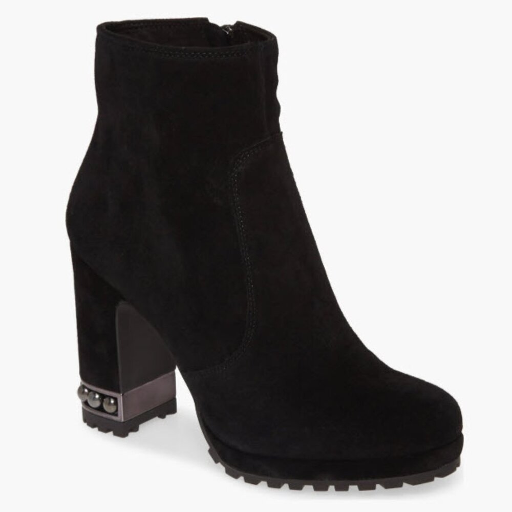 KARL LAGERFELD PARIS LENORE SUEDE BOOT SIZE 8 - Picture 2 of 11